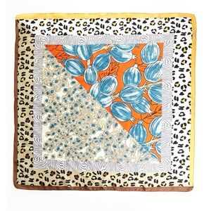 Tangerine Animal Print Scarf Bold • Colorful • Lightweight Statement Piece